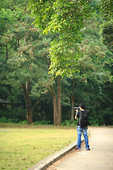 Image showing photographer in country side