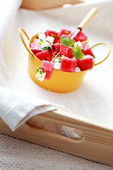 Image showing watermelon and feta salad