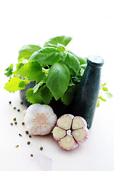 Image showing herbal mortar and pestle