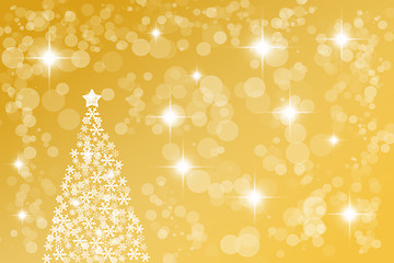 Image showing Golden abstract Christmas background