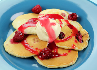 Image showing Raspberry Pancakes