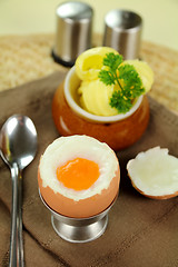 Image showing Boiled Egg Breakfast