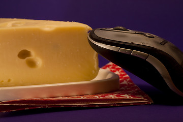 Image showing Cheese and mouse