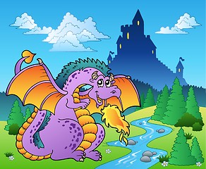 Image showing Fairy tale image with dragon 2