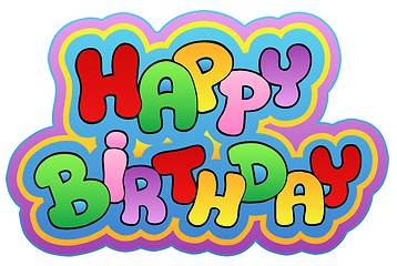 Image showing Happy birthday theme 1