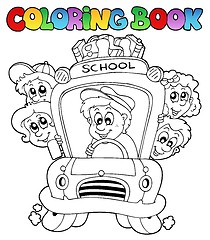 Image showing Coloring book with school images 3