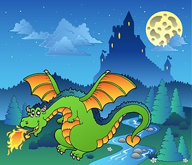 Image showing Fairy tale image with dragon 4