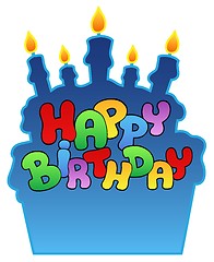 Image showing Happy birthday theme 3