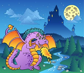 Image showing Fairy tale image with dragon 3