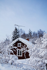 Image showing cottage in winter