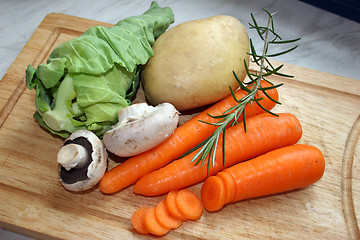 Image showing Vegetables ready to prepare a meal