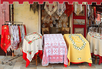 Image showing Burano textile shop