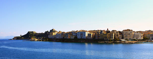 Image showing Corfu town from the sea