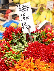 Image showing Chilis in the Rialto Market