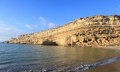 Image showing Matala beach afternoon