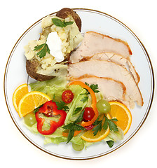 Image showing Healthy turkey salad