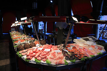 Image showing Rialto fish market in Venice