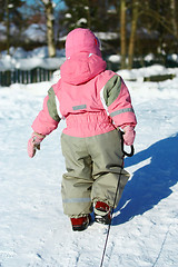 Image showing Child Pulling sledges