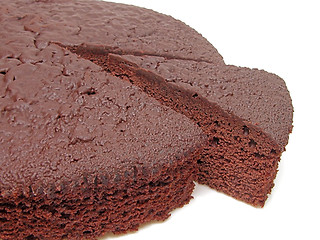 Image showing Cutted chocolate cake