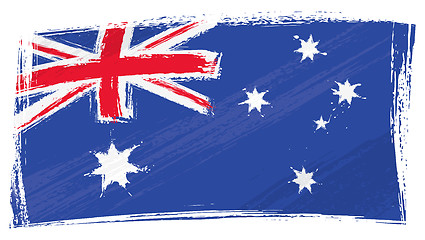 Image showing Grunge Australia flag