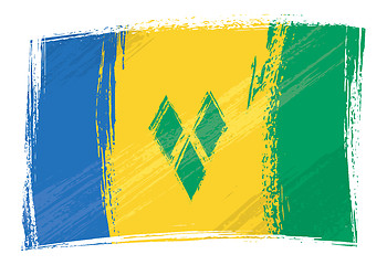 Image showing Grunge Saint Vincent and the Grenadines flag