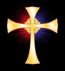 Image showing Gold cross