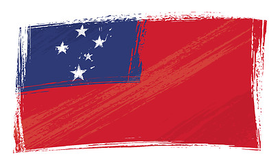 Image showing Grunge Samoa flag