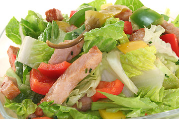 Image showing Mixed salad with strips of turkey