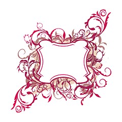 Image showing Illustration the floral decor element for design and border