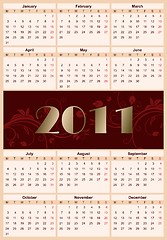 Image showing European floral calendar 2011