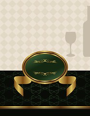 Image showing gold wine label
