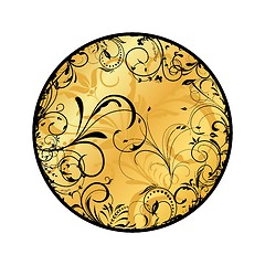 Image showing gold floral medallion