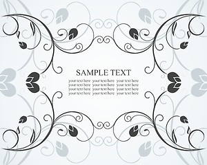 Image showing Illustration the floral decor background for design