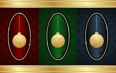 Image showing Set Christmas balls