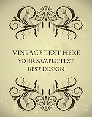 Image showing Vintage floral frame