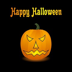 Image showing Halloween pumpkin. Vector