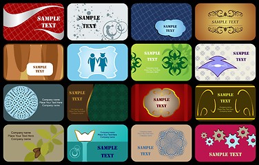 Image showing set variety horizontal business cards