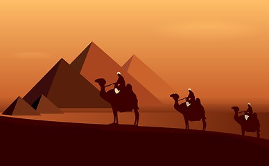 Image showing Caravan camels