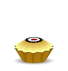 Image showing Illustration the cute cupcake