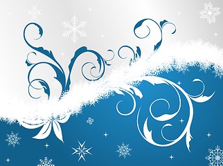 Image showing Illustration floral Christmas frame