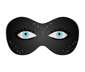 Image showing blue eyes hidden under theatrical mask