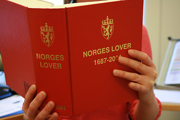 Image showing Norwegian Law book