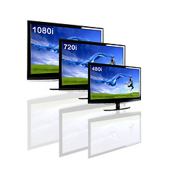 Image showing Comparison between 3 TV