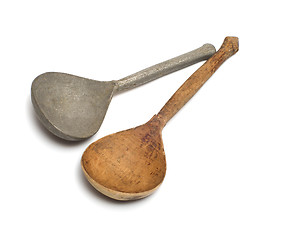 Image showing Antique spoons.