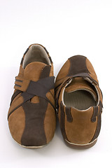 Image showing Isolated Modern Brown Sports Shoes