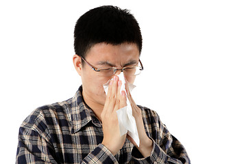 Image showing sneeze man