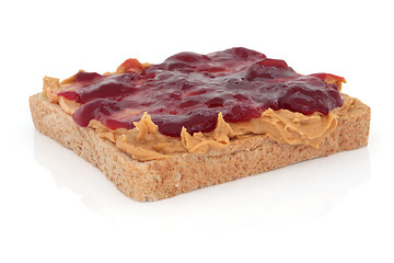 Image showing Peanut Butter and Jelly Sandwich