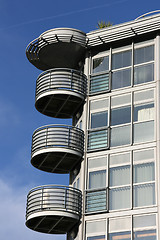 Image showing Modern architecture balcony