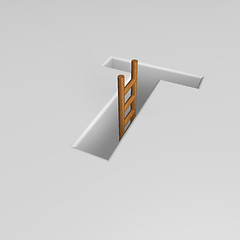 Image showing letter t and ladder