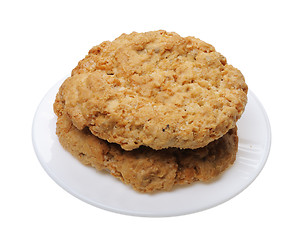 Image showing Cookies on a plate, isolated